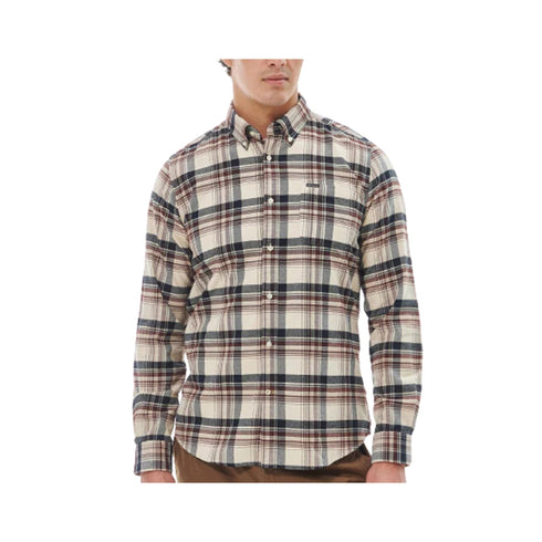 Barbour Camicia casual Camicia Uomo Shieldton con taschino Panna blu A24 - BARBOURMSH5358 - BE11 - M - Francavilla Moda