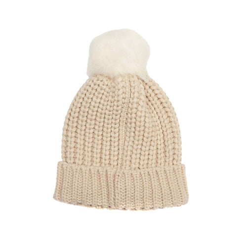 Barbour Berretto Cappello Donna con pon pon sintetico Beige A24 - BARBOURLHA0336 - ST15 - UNI - Francavilla Moda