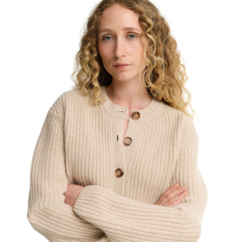 BARBOUR Cardigan Cardigan Donna Adalyn a costine 8 A26-BARBOURLKN1817-CR52-8 - Francavilla Moda