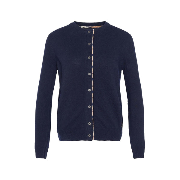 BARBOUR Cardigan Cardigan Donna con toppe sui gomiti Blu - Francavilla Moda