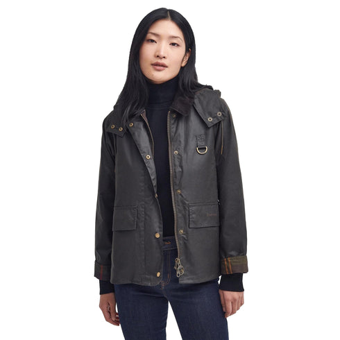 Barbour Giacca impermeabile Giacca Donna Avon Wax con cappuccio 8 - Francavilla Moda