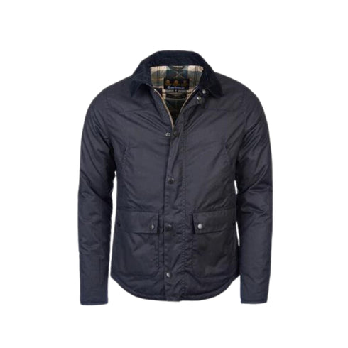 Barbour Giacca impermeabile Giacca Uomo Reelin Wax in cotone cerato Blu - Francavilla Moda