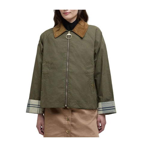 Barbour Giacca impermeabile Impermeabile Donna Catlin in cotone Dusky green P25 - BARBOURLSP0203 - GN31 - 6 - Francavilla Moda