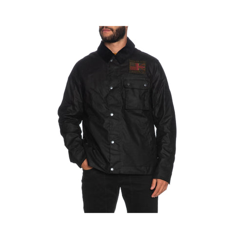 Barbour Intl. Giacca impermeabile Giubbino Uomo Workers Wax Nero - Francavilla Moda