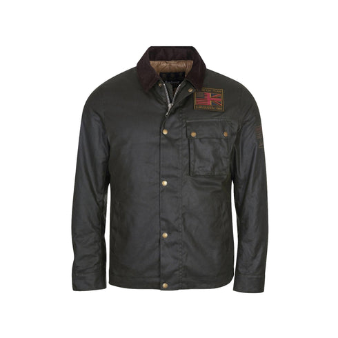 Barbour Intl. Giacca impermeabile Giubbino Uomo Workers Wax Verde A24 - BARBOURINTERNATIONALMWX1853 - SG91 - S - Francavilla Moda