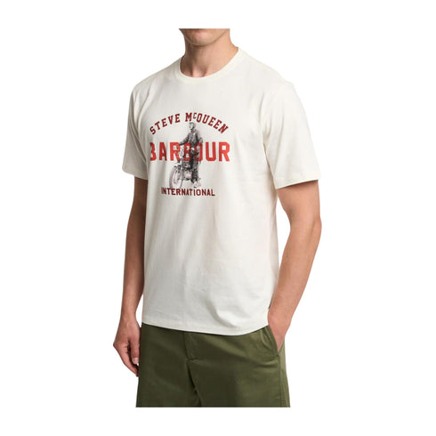 Barbour Intl. T-shirt T-shirt Uomo Speedway Bianco rosso - Francavilla Moda