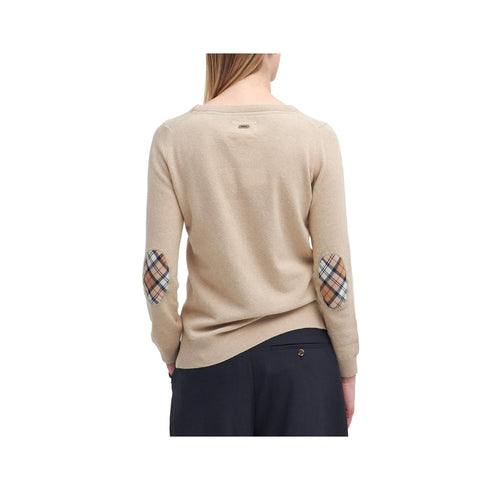 Barbour Pullover Maglia Donna Pendle con patch Beige A24 - BARBOURLKN1075 - YE91 - 8 - Francavilla Moda