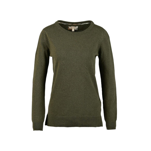 Barbour Pullover Maglia Donna Pendle con patch Verde A24 - BARBOURLKN1075 - OL54 - 8 - Francavilla Moda
