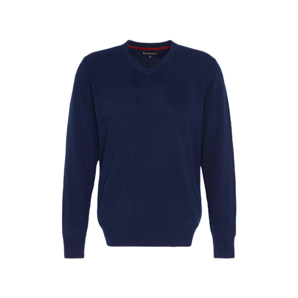 Barbour Pullover Maglia Uomo a V Marlow con toppe M A24 - BARBOURMKN1587 - NY91 - M - Francavilla Moda