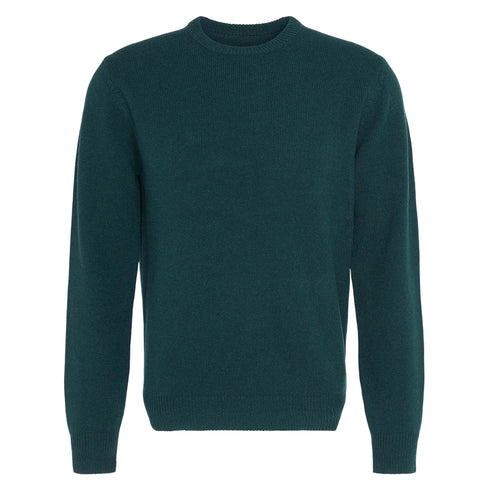 Barbour Pullover Maglia Uomo Essential con toppe M A25 - BARBOURMKN0584 - GN59 - M - Francavilla Moda