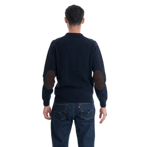Barbour Pullover Maglia Uomo Essential Patch Crew M A26-BARBOURMKN0584-NY91-M - Francavilla Moda