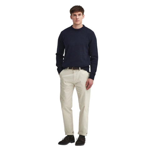 Barbour Maglia Maglia Uomo Holden con toppe S A25 - BARBOURMKN1576 - NY91 - S - Francavilla Moda