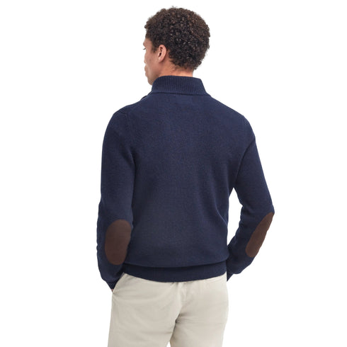 Barbour Pullover Maglia Uomo mezza zip con toppe M A25 - BARBOURMKN0585 - NY91 - M - Francavilla Moda