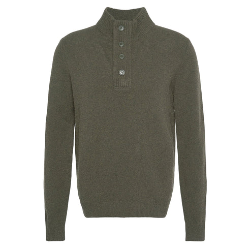 Barbour Pullover Maglia Uomo mezza zip con toppe S A25 - BARBOURMKN0585 - GN73 - S - Francavilla Moda