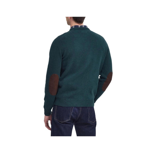 Barbour Pullover Maglia Uomo patch sui gomiti Ever green - Francavilla Moda