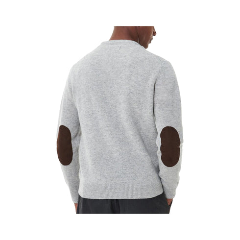 Barbour Pullover Maglia Uomo patch sui gomiti Grigio A24 - BARBOURMKN0584 - GY31 - L - Francavilla Moda