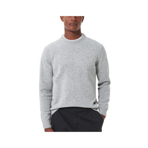 Barbour Pullover Maglia Uomo patch sui gomiti Grigio A24 - BARBOURMKN0584 - GY31 - L - Francavilla Moda