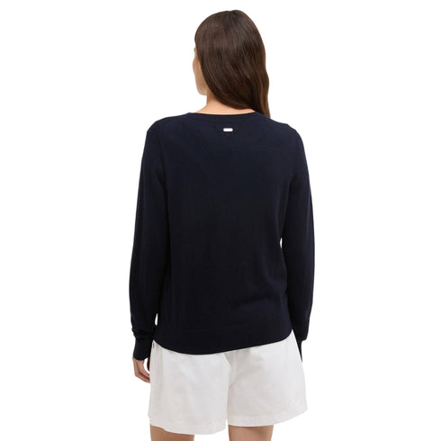 Barbour Girocollo Maglione girocollo Donna Oakley tinta unita 10 - Francavilla Moda