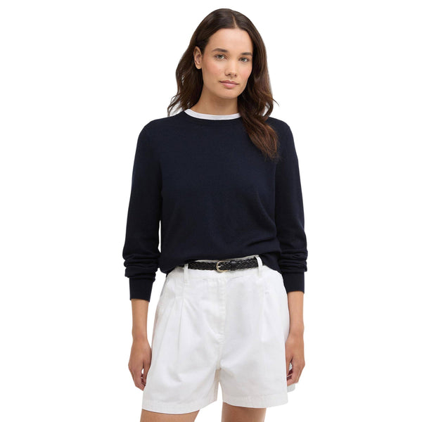 Barbour Girocollo Maglione girocollo Donna Oakley tinta unita 10 - Francavilla Moda