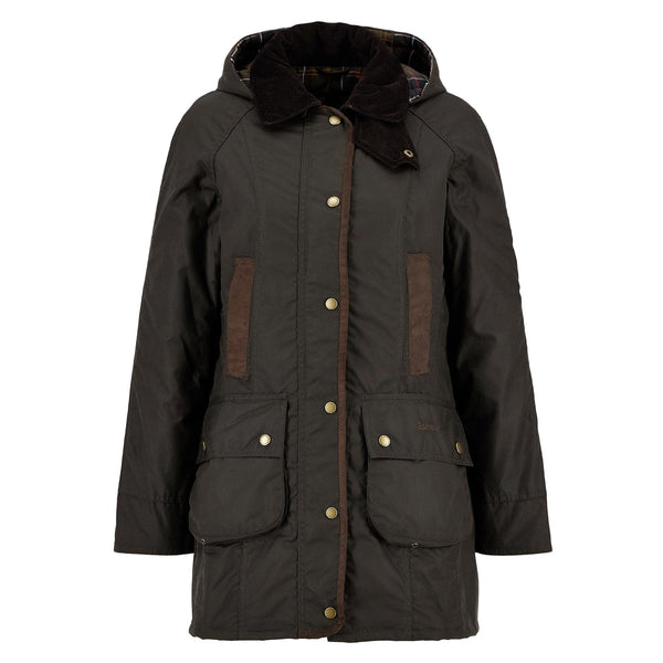 Barbour Parka medio Parka Donna Bower Wax con cappuccio 8 - Francavilla Moda