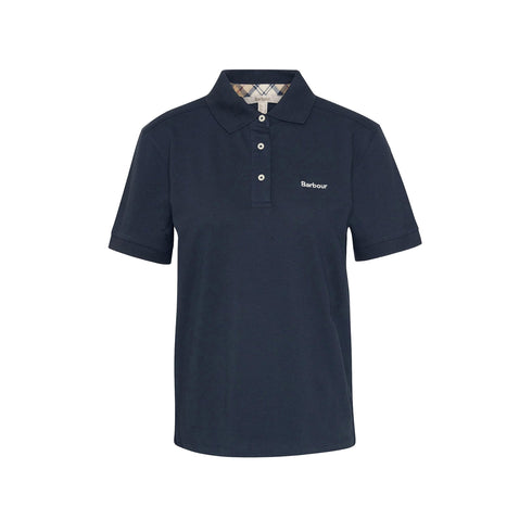 Barbour Polo Polo Donna Bowford tre bottoni Navy - Francavilla Moda
