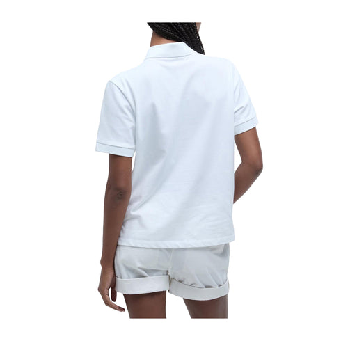 Barbour Polo Polo Donna Bowford tre bottoni White P25 - BARBOURLML0886 - WH11 - 8 - Francavilla Moda