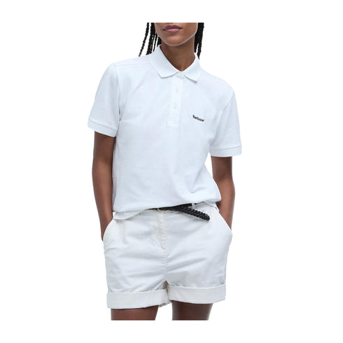 Barbour Polo Polo Donna Bowford tre bottoni White P25 - BARBOURLML0886 - WH11 - 8 - Francavilla Moda
