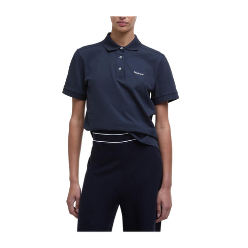 Barbour Polo Polo Donna Bowford tre bottoni Navy - Francavilla Moda