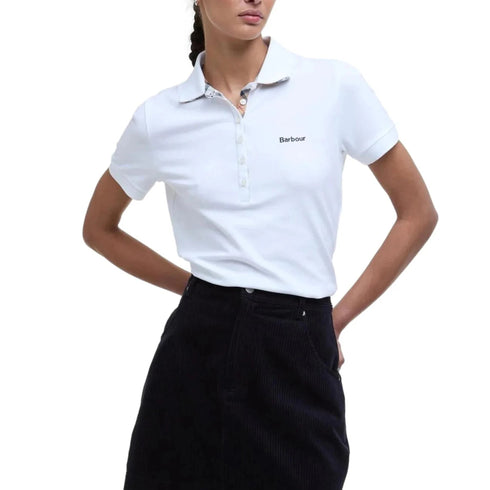 Barbour Polo Polo Donna Portsdown sei bottoni White P25 - BARBOURLml0634 - WH33 - 10 - Francavilla Moda