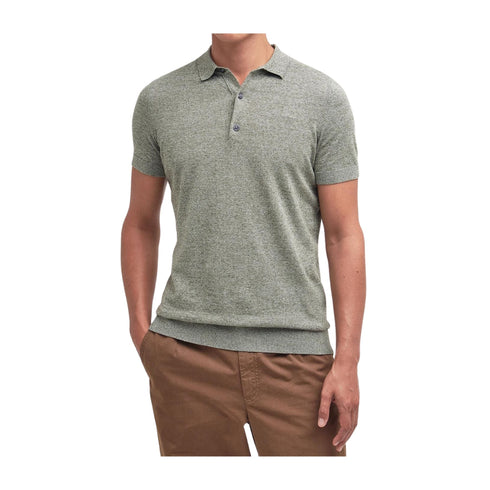 Barbour Polo Polo Uomo Buston in maglia Verde P24-BARBOURMKN1559-OL38-M - Francavilla Moda