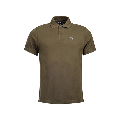 Barbour Polo Polo Uomo tinta unita due bottoni Verde oliva P25 - BARBOURMML0012 - OL51 - S - Francavilla Moda