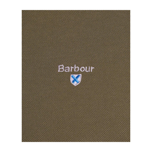 Barbour Polo Polo Uomo tinta unita due bottoni Verde oliva P25 - BARBOURMML0012 - OL51 - S - Francavilla Moda