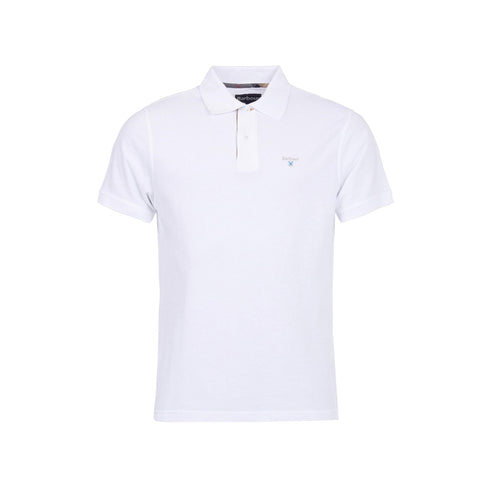 Barbour Polo Polo Uomo tinta unita due bottoni Bianco P25 - BARBOURMML0012 - WH11 - S - Francavilla Moda