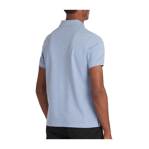Barbour Polo Polo Uomo tinta unita due bottoni Celeste - Francavilla Moda