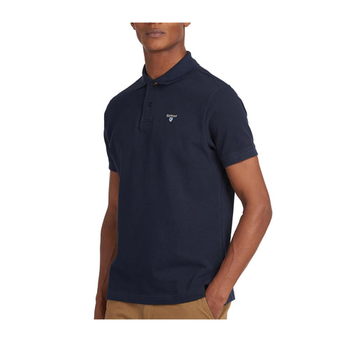 Barbour Polo Polo Uomo tinta unita due bottoni Blu P25 - BARBOURMML0012 - NY31 - L - Francavilla Moda
