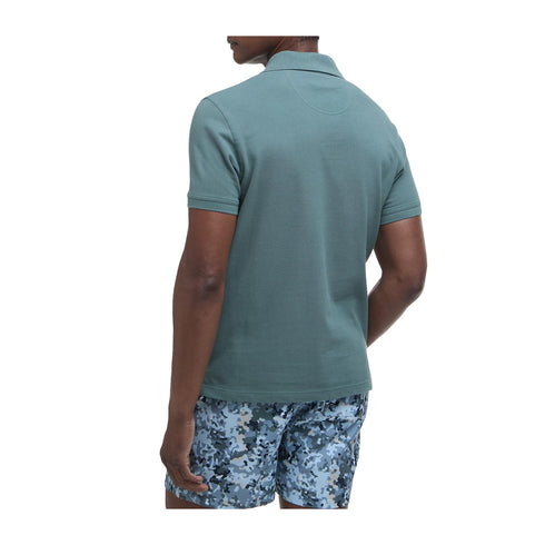 Barbour Polo Polo Uomo tinta unita due bottoni Polvere P25 - BARBOURMML0012 - TE31 - L - Francavilla Moda