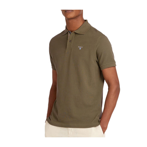 Barbour Polo Polo Uomo tinta unita due bottoni Verde oliva P25 - BARBOURMML0012 - OL51 - S - Francavilla Moda