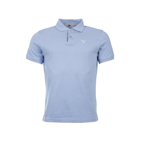 Barbour Polo Polo Uomo tinta unita due bottoni Celeste - Francavilla Moda