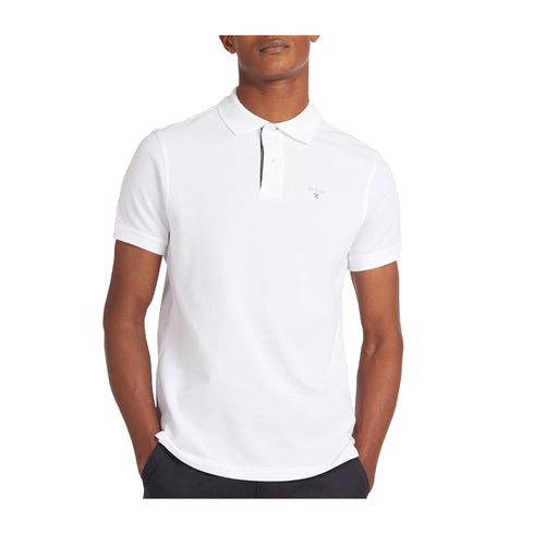 Barbour Polo Polo Uomo tinta unita due bottoni Bianco P25 - BARBOURMML0012 - WH11 - S - Francavilla Moda