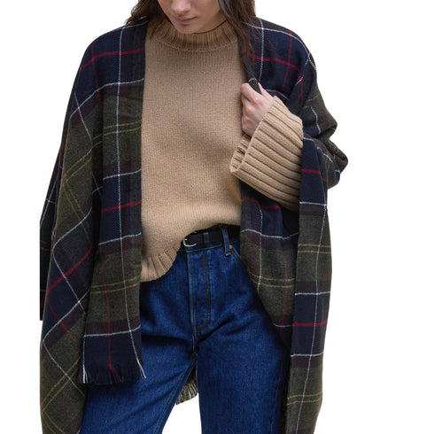 BARBOUR Poncho Poncho Donna Staffin tartan Oversize UNI - Francavilla Moda
