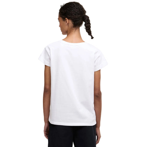 Barbour T-shirt mm T-shirt Donna Bede con mini logo ricamato 10 P26-BARBOURLTS0718-WH11-10 - Francavilla Moda