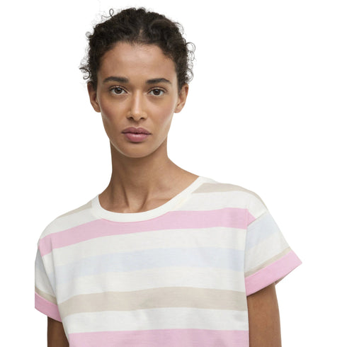 Barbour T-shirt mm T-shirt mm Donna Lyndale a righe 8 P26-BARBOURLML0759-BL21-8 - Francavilla Moda