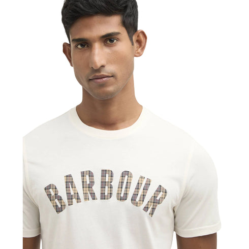 Barbour T-shirt mm T-shirt Uomo con logo tartan frontale S P26-BARBOURMTS1562-WH32-S - Francavilla Moda