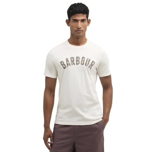 Barbour T-shirt mm T-shirt Uomo con logo tartan frontale S P26-BARBOURMTS1562-WH32-S - Francavilla Moda