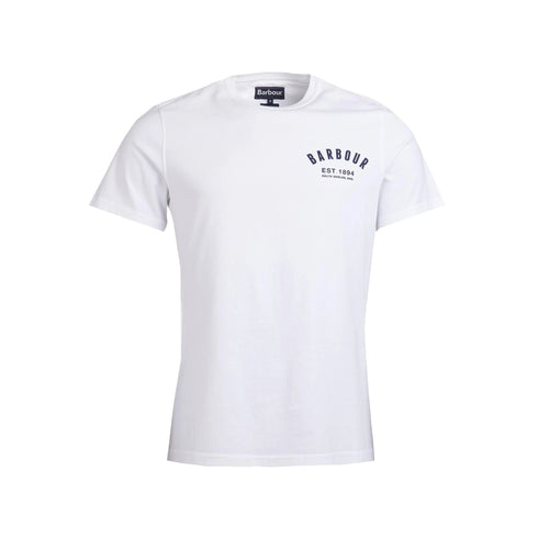 Barbour T-shirt T-shirt Uomo Preppy con stampa Bianco P25 - BARBOURMTS0502 - WH11 - S - Francavilla Moda