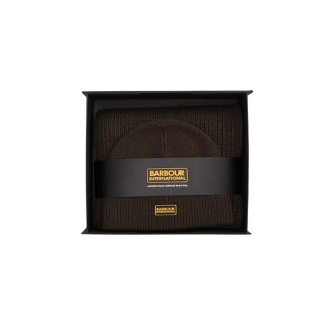 BARBOURINTERNATIONAL Gift box SAGE SET CAPPELLO + SCIARPA UNI - Francavilla Moda
