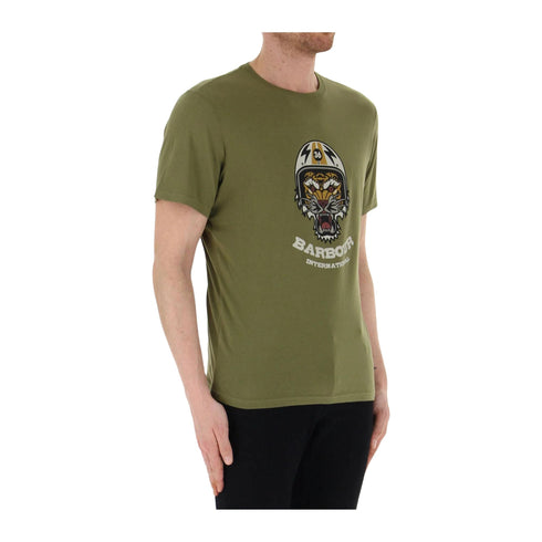 BARBOURINTERNATIONAL T-shirt T-shirt Uomo con maxi stampa Verde P24-BARBOURINTERNATIONALMTS1242-OL32-S - Francavilla Moda