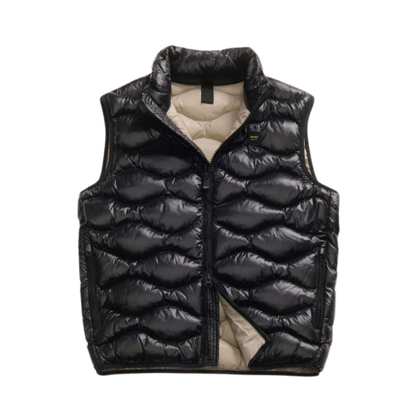 Blauer Piumino smanicato Gilet Uomo Danny impunture ondulate M A25 - BLAUERBLUX02081005958 - 999 - M - Francavilla Moda