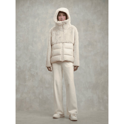 Blauer Piumino corto GIUBBETTO NYLON CON PELLICCIA ECO FANEVIL XS - Francavilla Moda