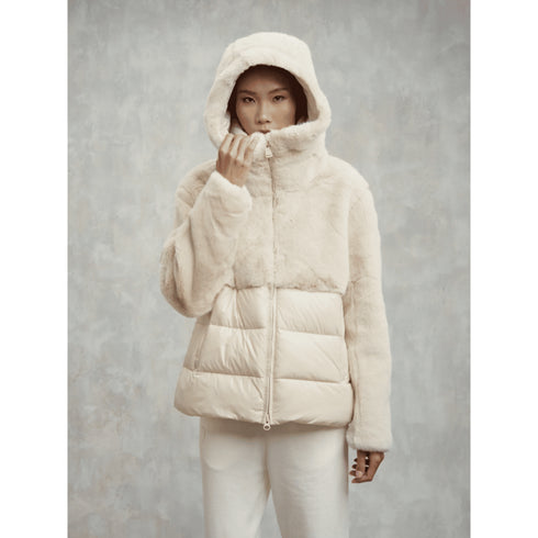 Blauer Piumino corto GIUBBETTO NYLON CON PELLICCIA ECO FANEVIL XS - Francavilla Moda